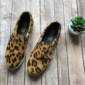 Steve Madden leopard slip on shoes